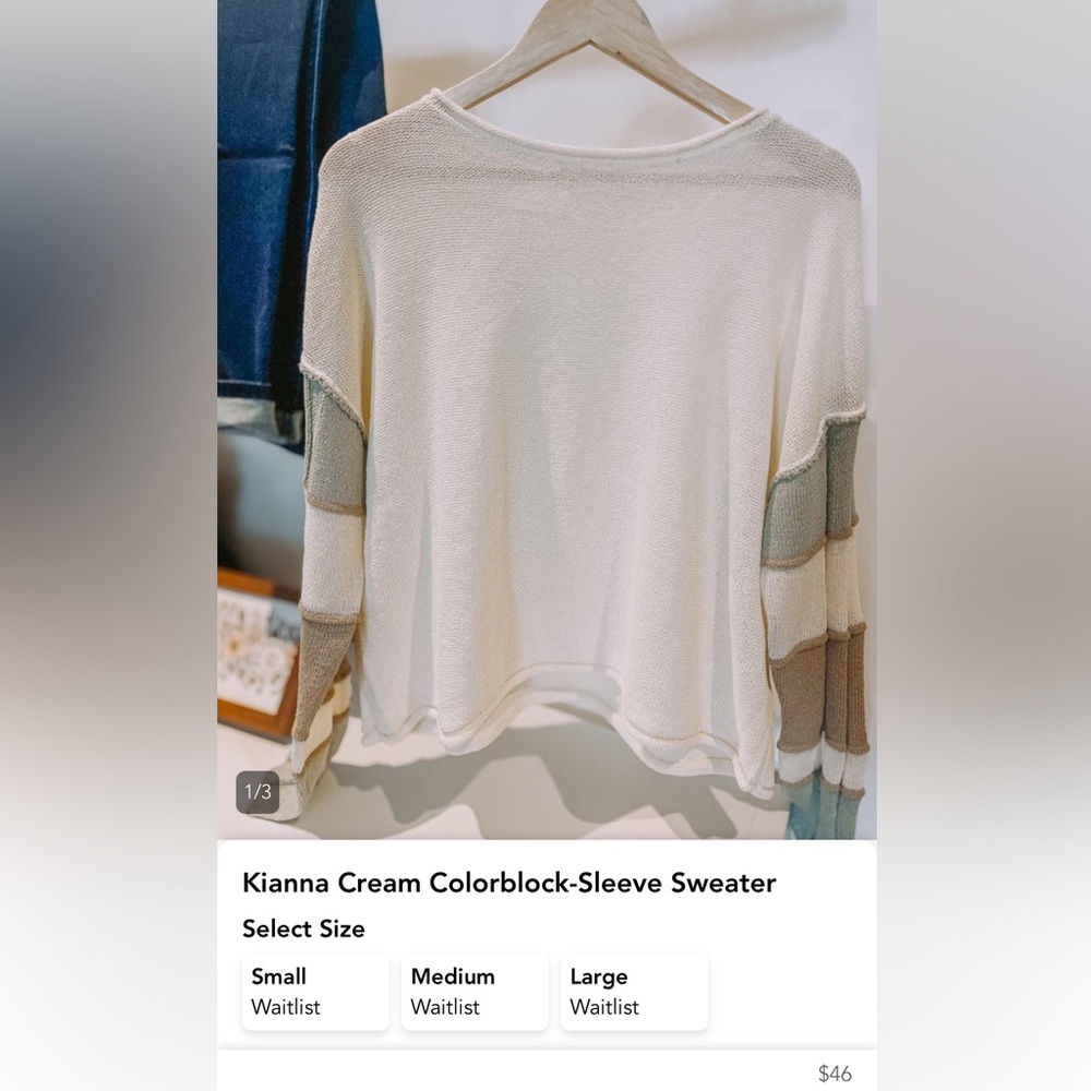 Lightweight Long Sleeve colorblock top